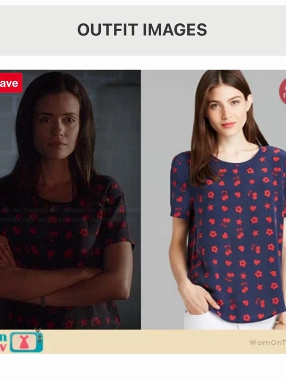Equipment Melissa Hastings Torrey DeVito Pretty Little Liars Silk Top Cherry